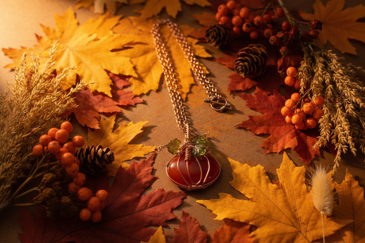 Wrapped Copper Pumpkin