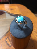 R14 SS Loop with 12 mm Turquoise cabochion size 7