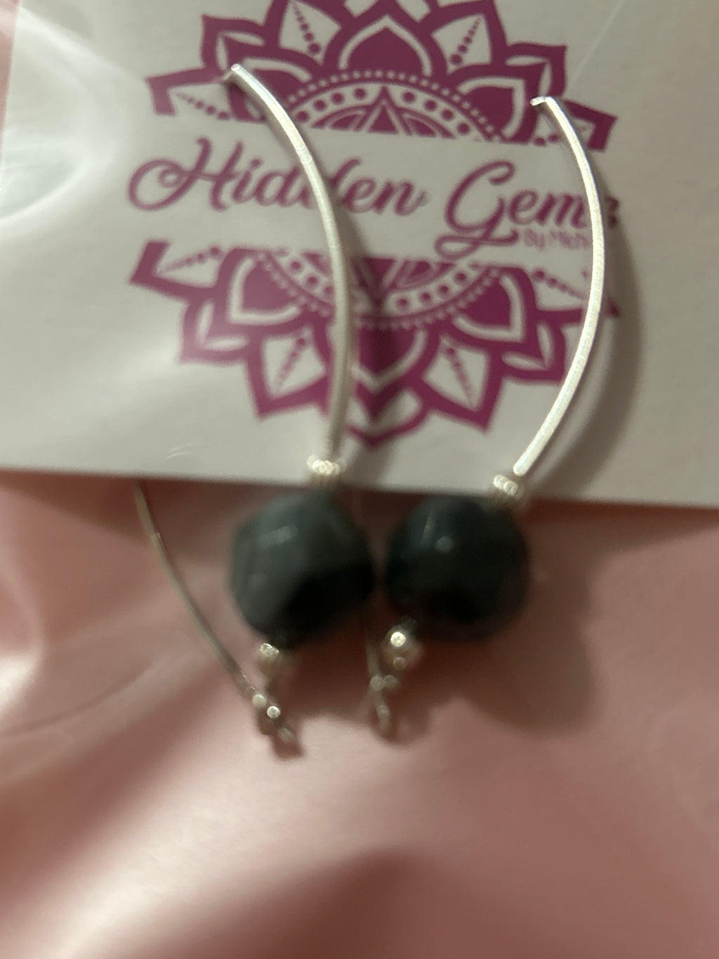 E154  At the Bend 10mm Green Jasper & Sterling Silver Earrings