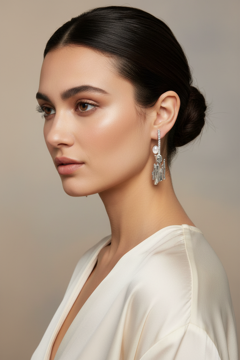 E119 ‘The Desert Moon’ SS Broomstick Casting & Moonstone Earrings