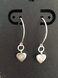 E122 SS Heart Medallion on a Wire