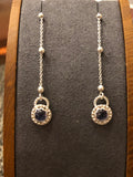 E124 crown set 6 mm Iolite on SS beaded threader