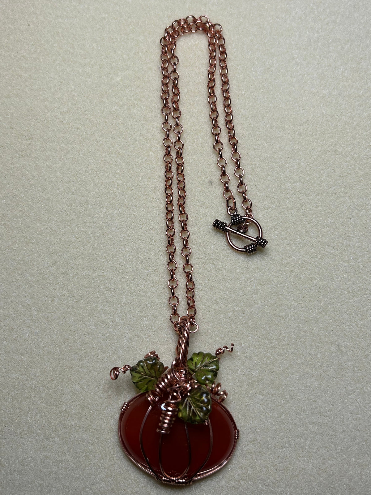 Wrapped Copper Pumpkin