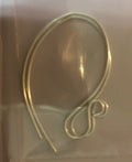C4 SS 21 ga Large Round Swan Loop ear wires