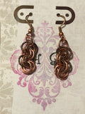 E88 Copper Möbius Chainmail earrings