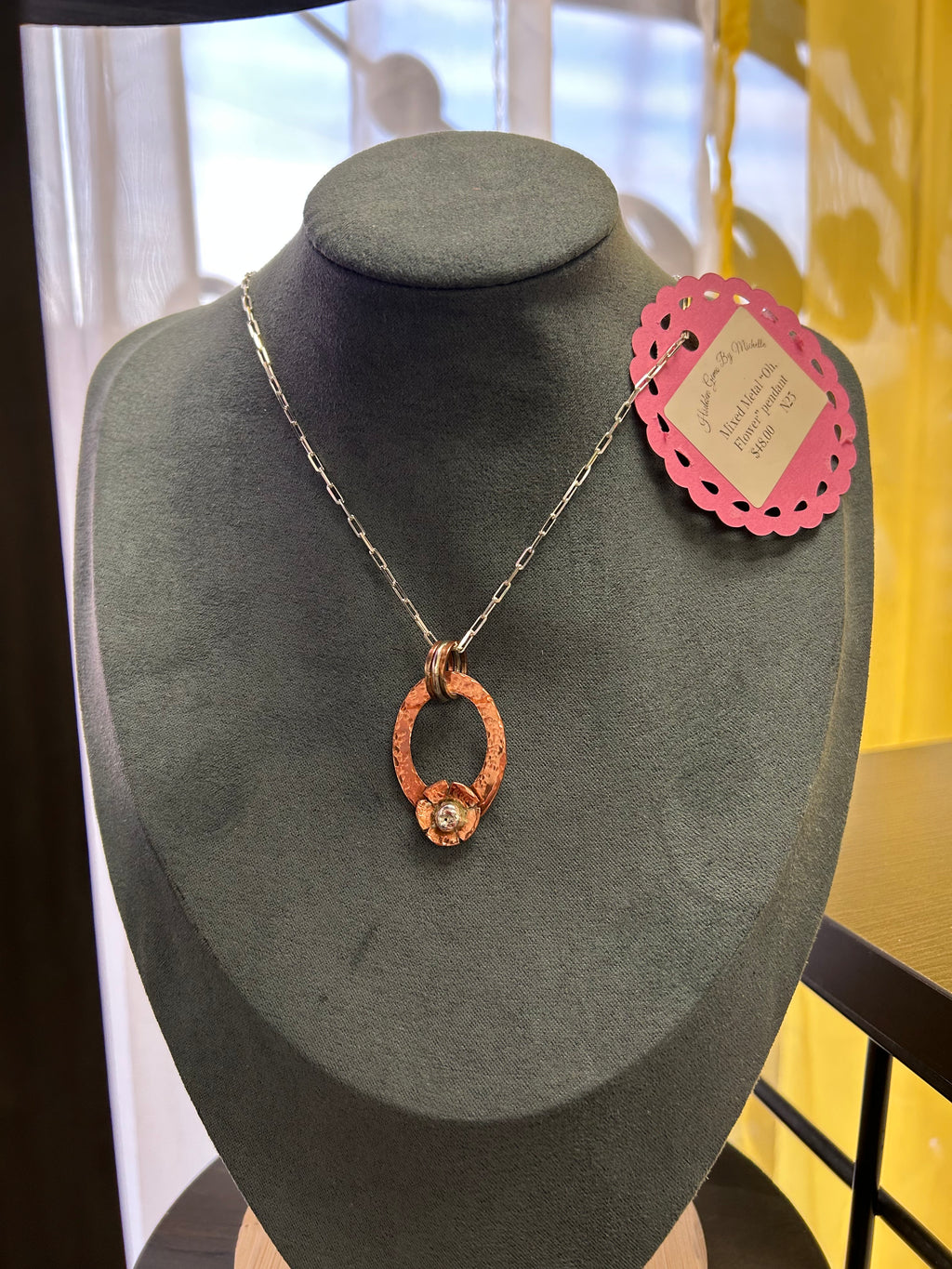 N23  Mixed metal ‘Oh Flower’ Pendant