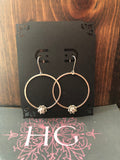 E99 Lg Hoop with Lotus Flower