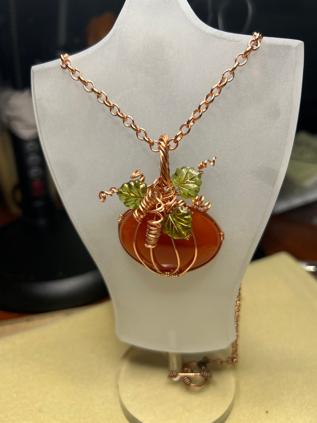 Wrapped Copper Pumpkin