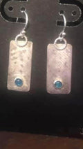 E111 SS ‘Sheet & Stone’ 4mm Neon Blue Apatite Earrings