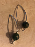E155 At the Bend 10mm Black Onyx & Sterling Silver Earrings