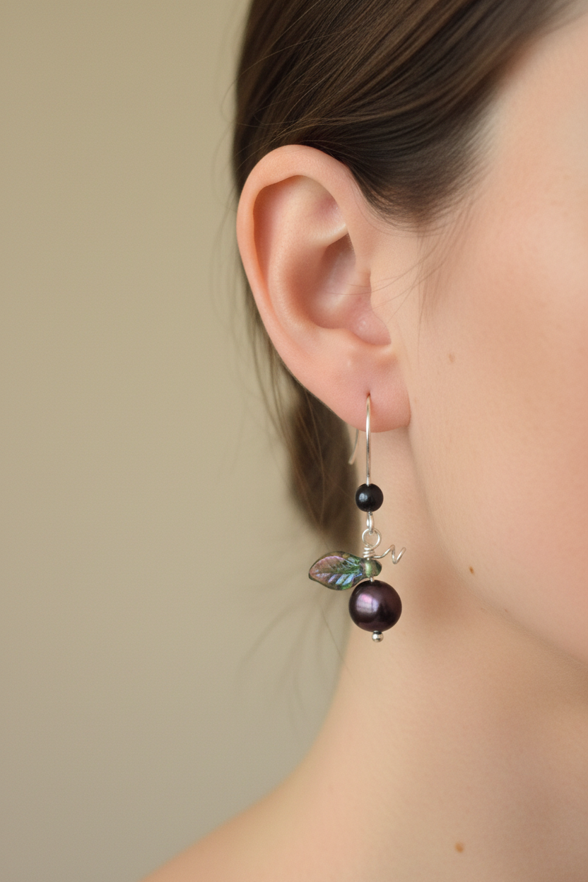 E51 The Harvest Collection: ‘Apples at Harvest Time’ SS Garnet Earrings