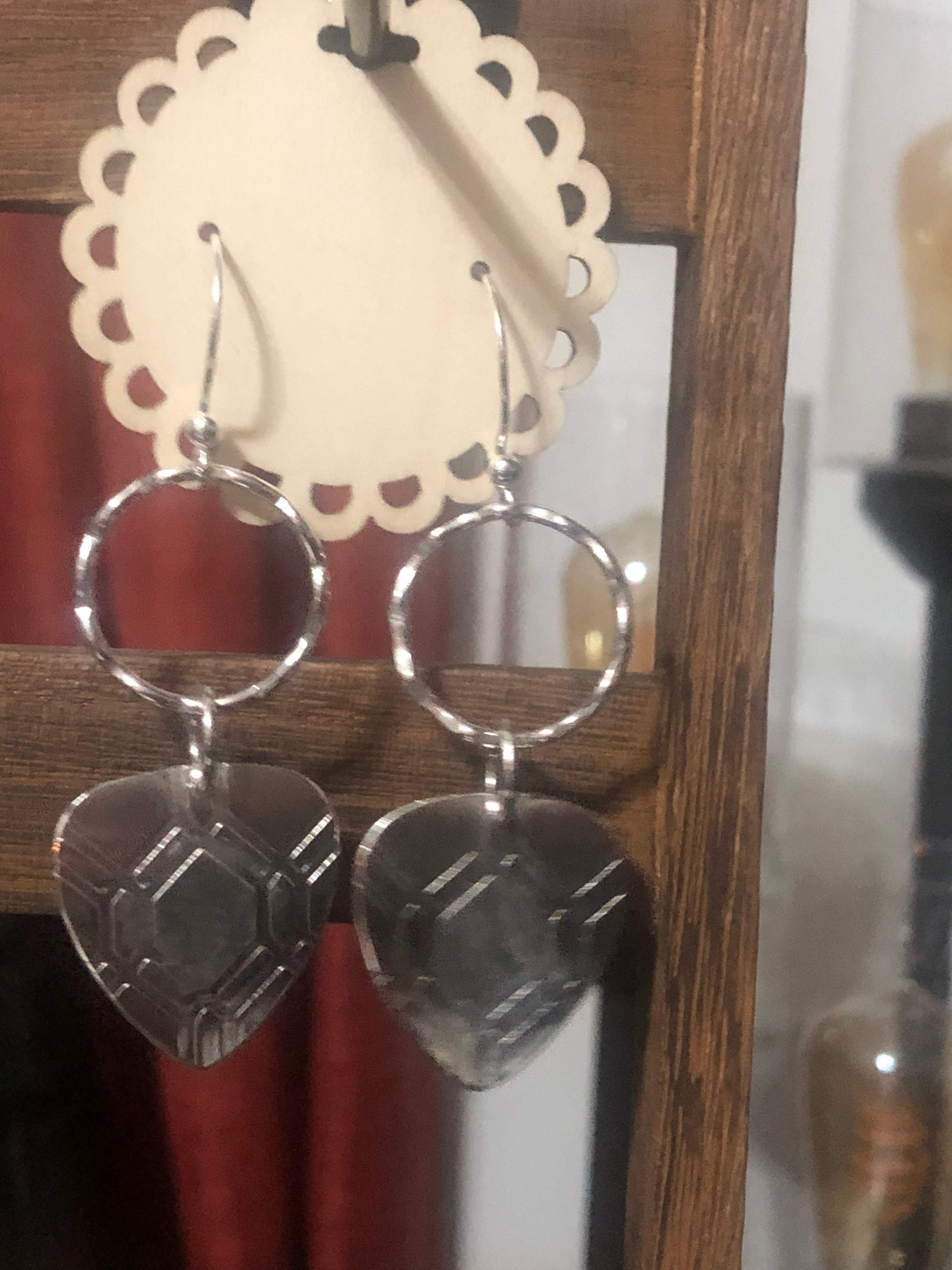E159 SS Guitar Pick Earrings