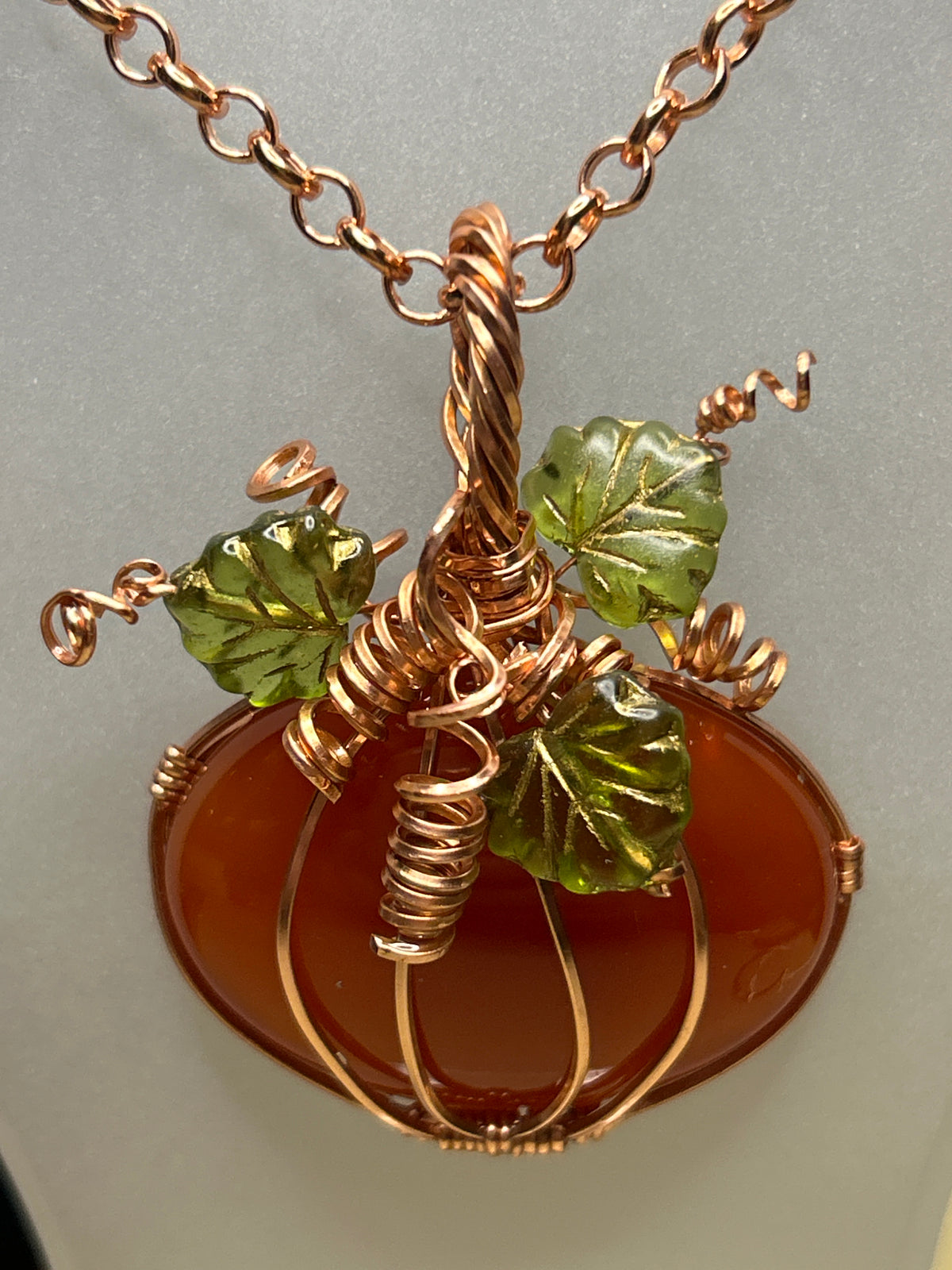 Wrapped Copper Pumpkin