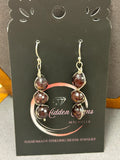 E128 SS wire wrapped triple 8 mm Garnets