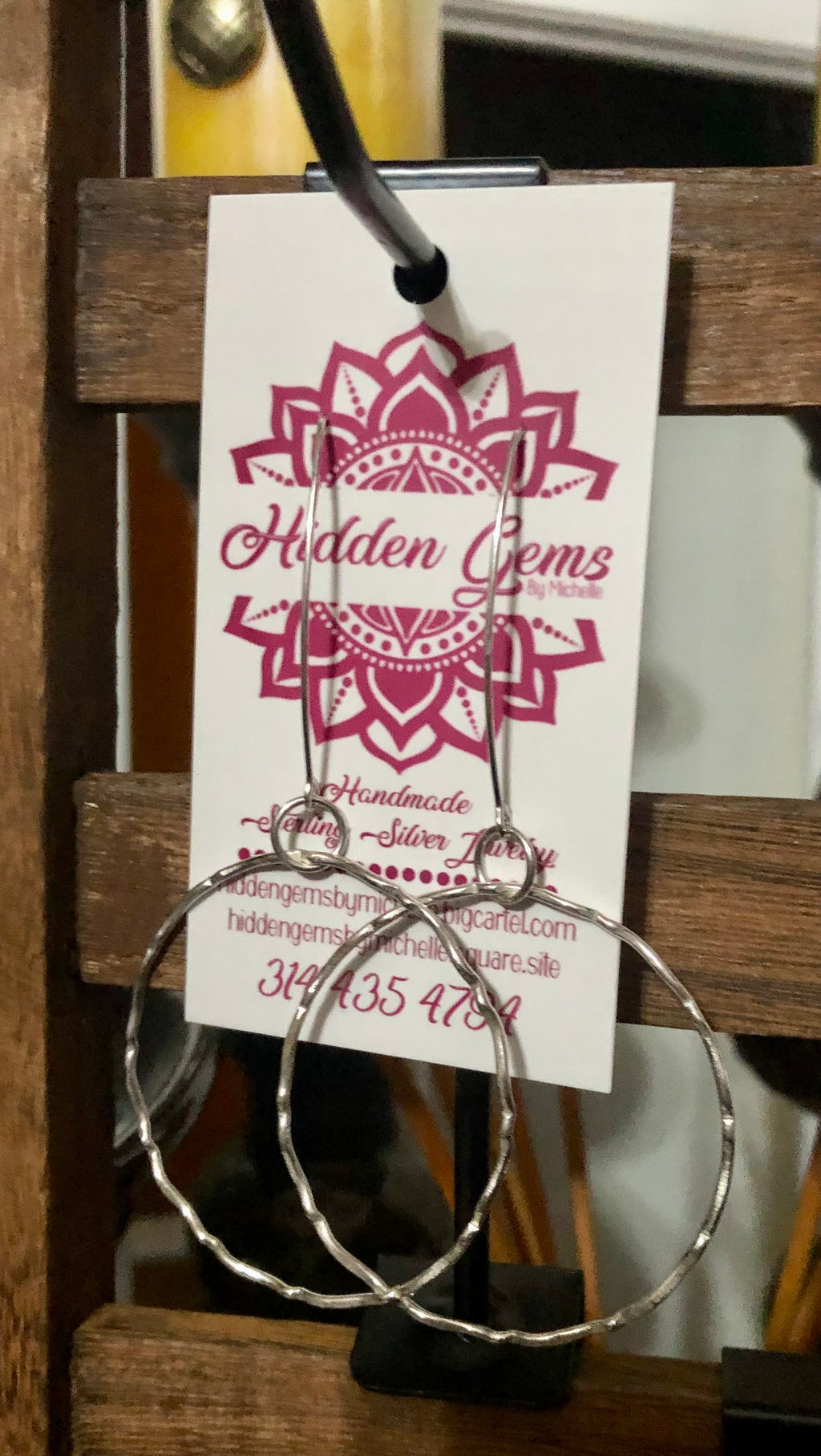 E151 SS Lg hoop earrings