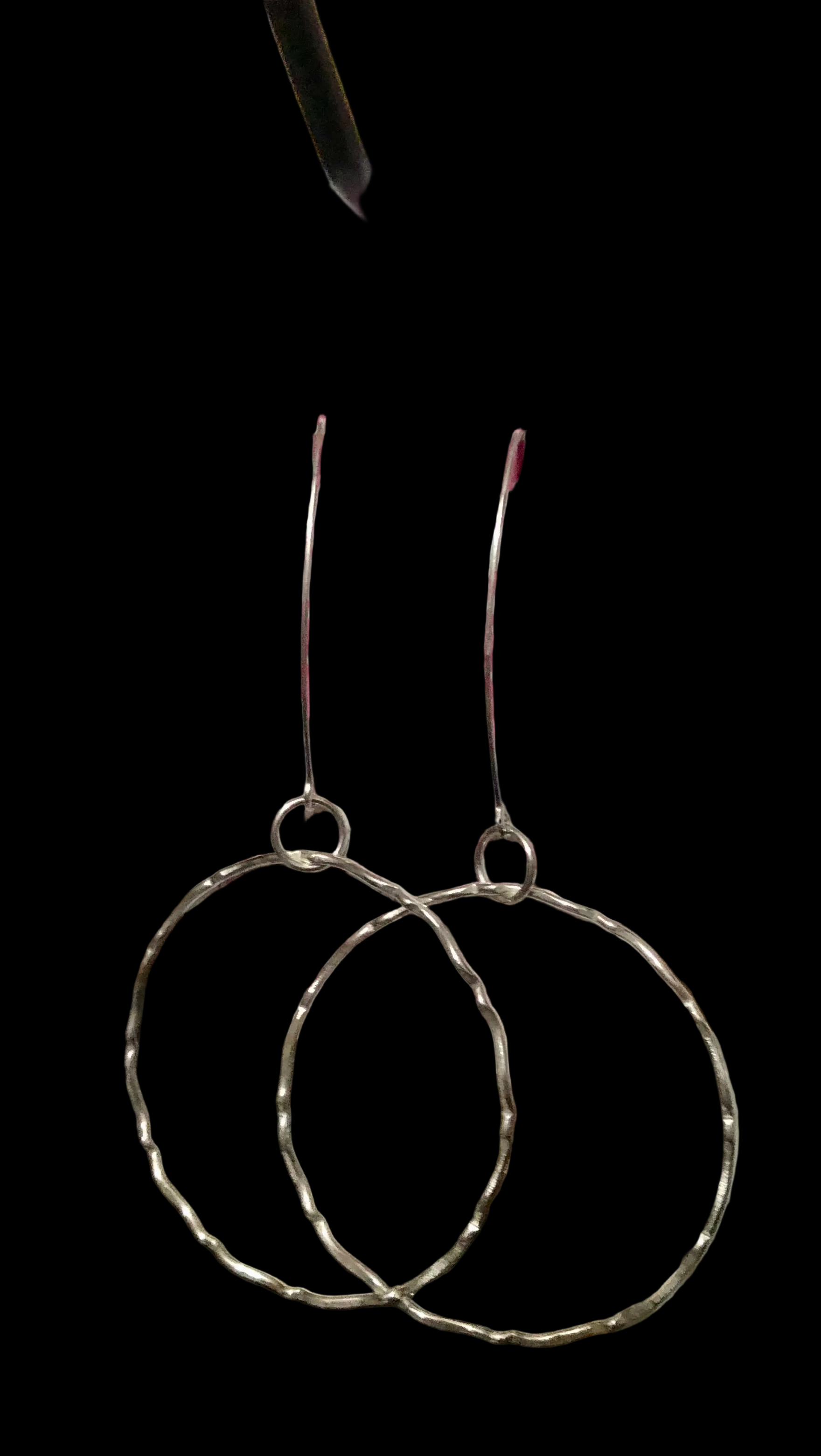 E151 SS Lg hoop earrings