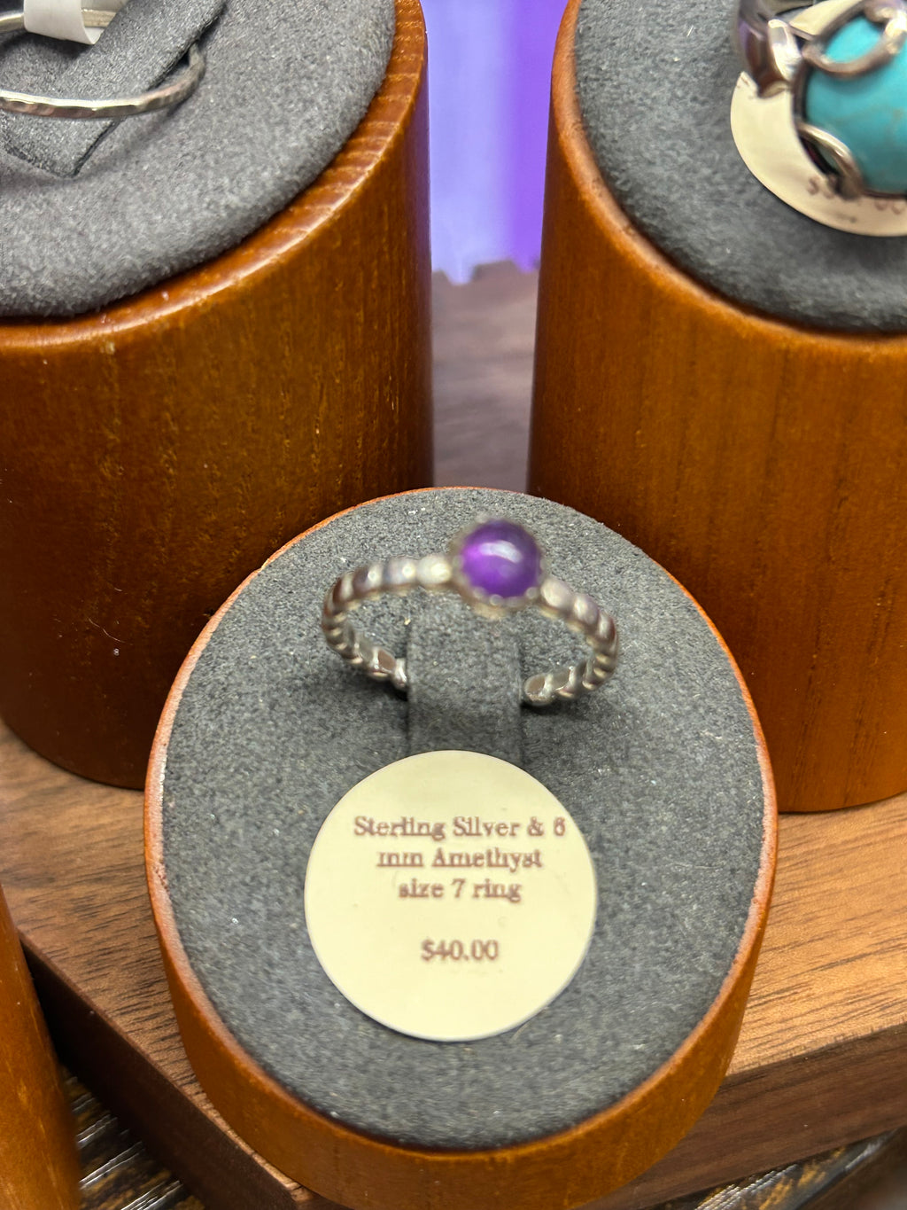 R25 SS 6mm Bead wire size 7 ring
