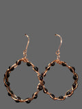 E61 Woven Copper & Garnet Hoops