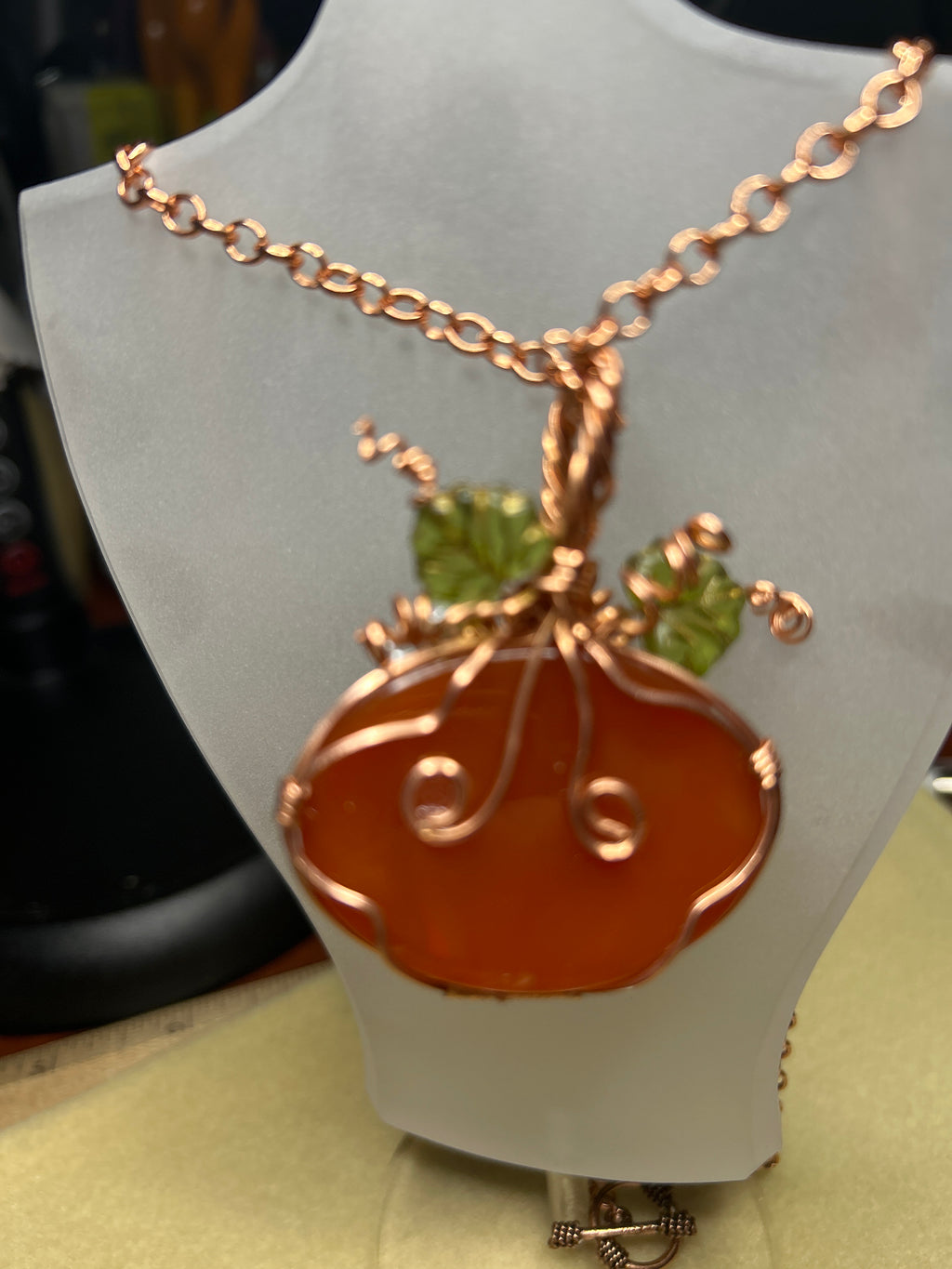 Wrapped Copper Pumpkin