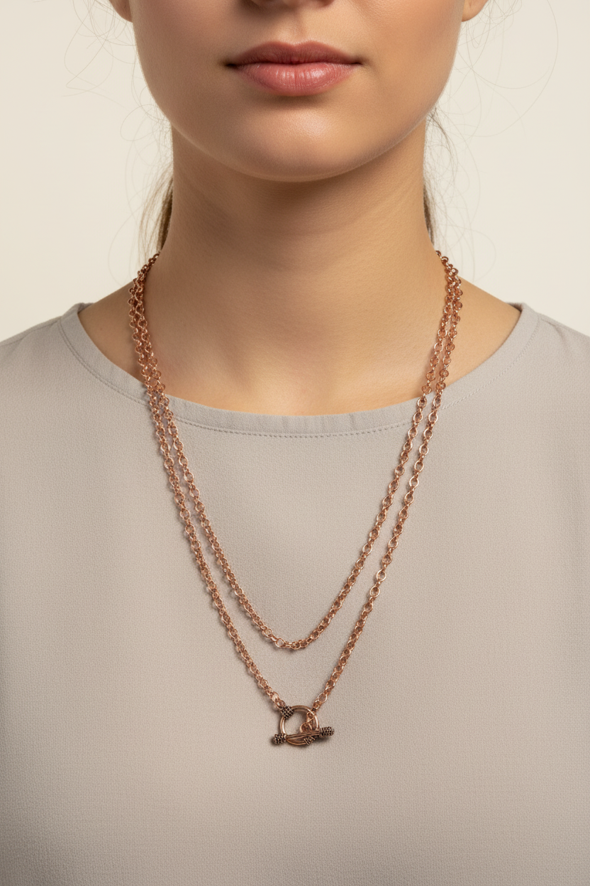 C9a 20 inch Copper Chain with Toggle Clasp