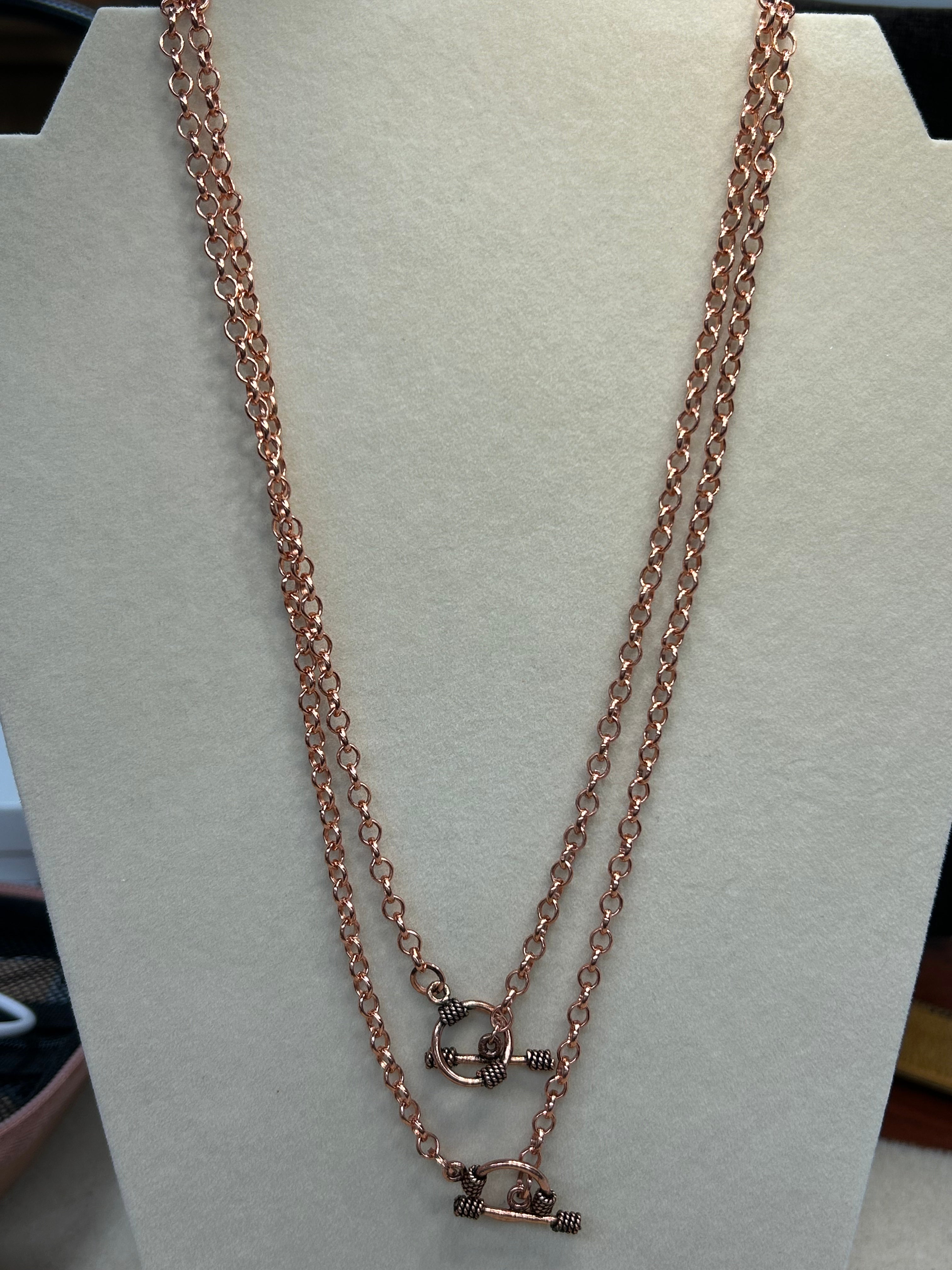 C8a 18 inch Copper Chain with Toggle Clasp