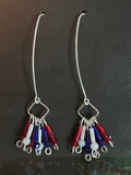 E202 ‘Sparkler Earrings’ Sterling & Czech glass beads